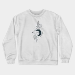 Hand Drawn Mystical Moon Crewneck Sweatshirt